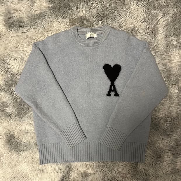 아미 인타르시아 빅로고 니트