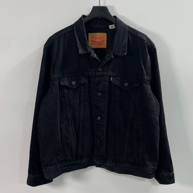 리바이스 레드탭 흑청 워싱 데님자켓 (on.242)