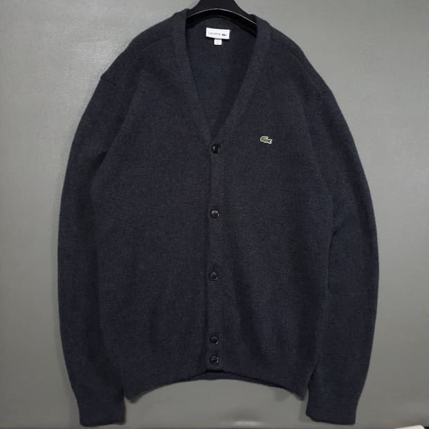 국내 105) 라코스테 신형 20FW 크록 방모 와이넥 울 니트 가디건