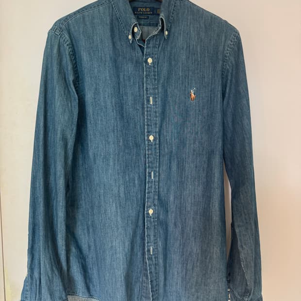 폴로 랄프로렌 진청 데님셔츠 클래식핏 L