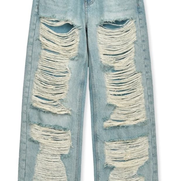 마뗑킴 데미지 데님팬츠 S