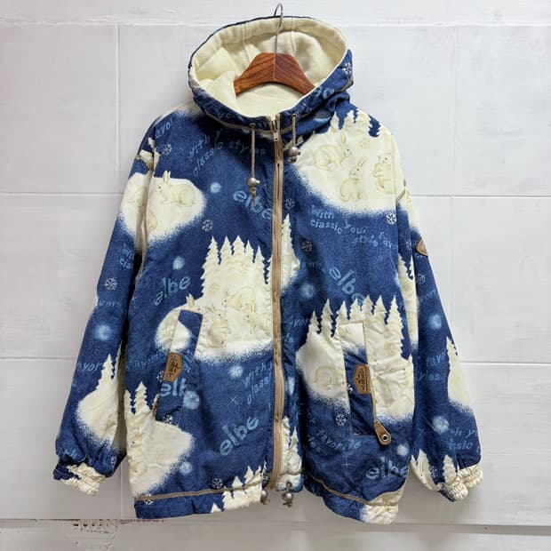 elbe 토끼 리버서블 스키 점퍼 아우터 (JPN)