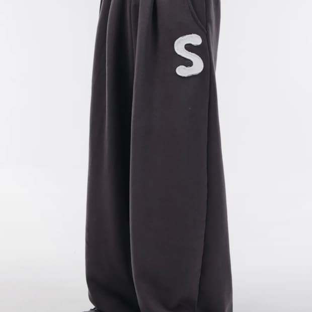 스켈리웩 로고 아플리케 스웨트 팬츠 M