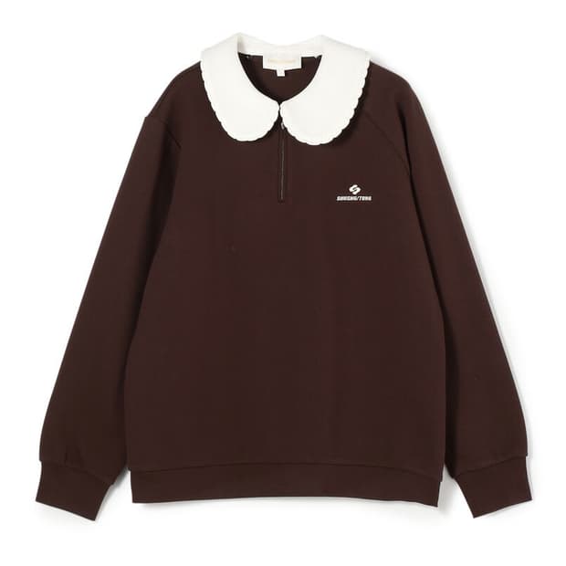 [6,8,10]슈슈통 25fw 돌 카라 스웨트셔츠/브라운