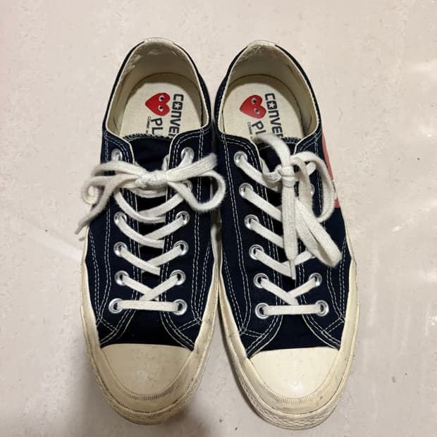 꼼데가르송 컨버스 로우 블랙 255(40)