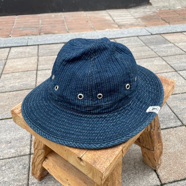 네이버후드 크루 사시코 데님 버킷햇 (L)