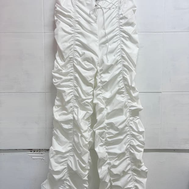 SHEIN Y2K 펑키 화이트 셔링 팬츠 