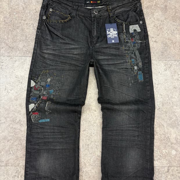 ado jeans 스티치 디테일 9부 데님 팬츠 #csz1019