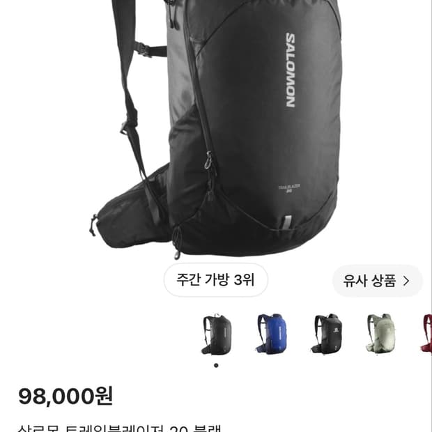 살로몬 백팩 20L