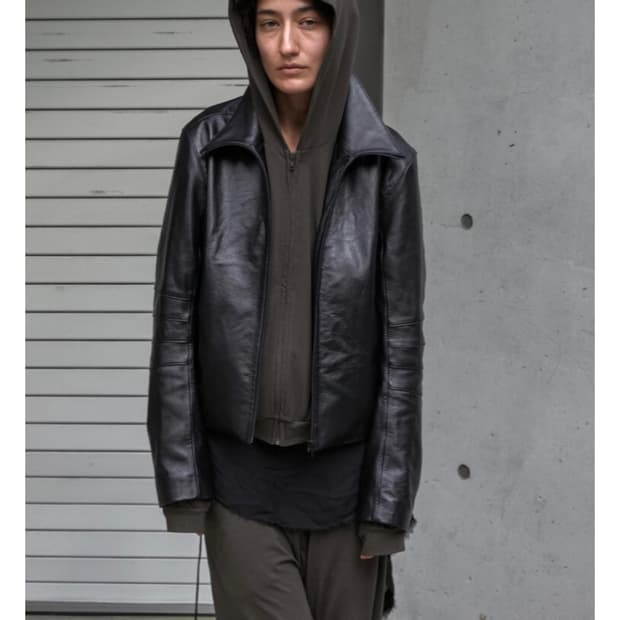 Mudule appendix leather jacket 블랙 3사이즈