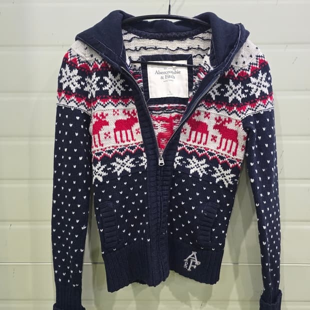 Abercrombie & Fitch 니트 후드집업 S