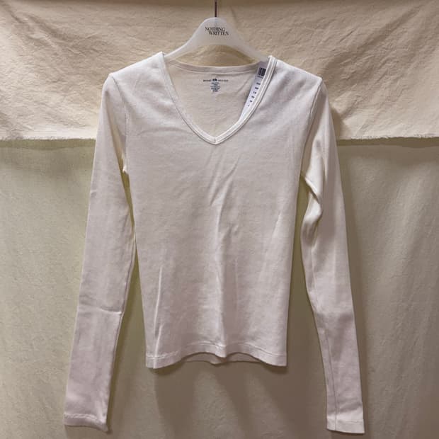 브랜디멜빌 브이넥 골지티셔츠