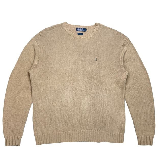 RALPH LAUREN 베이지 라운드넥 니트 XL
