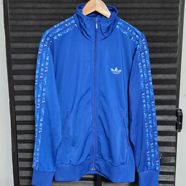 [아디다스] 파이어버드 블루 카모 로고 트랙탑 져지 | 00064