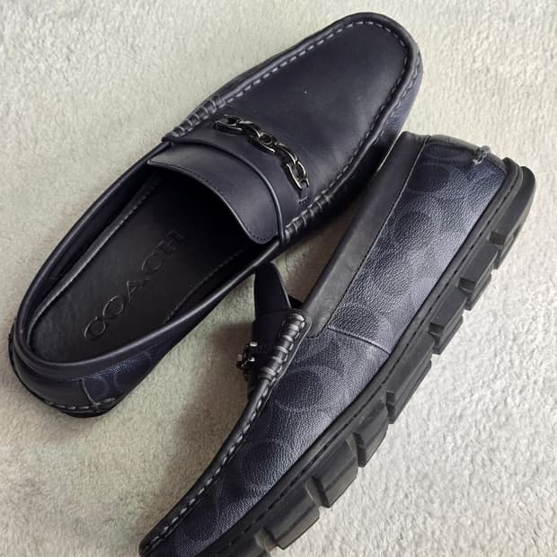 코치 Coach 시그니처 체인 드라이버 남성 로퍼 270size