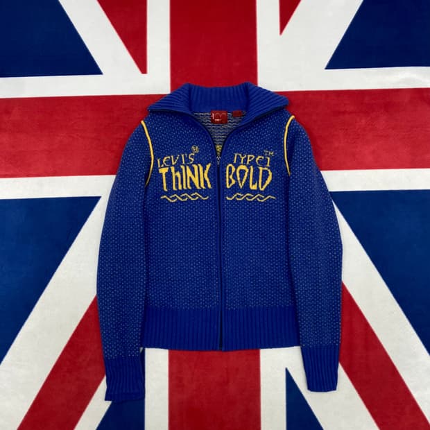 리바이스 type-1 니트집업 L 실측 S 