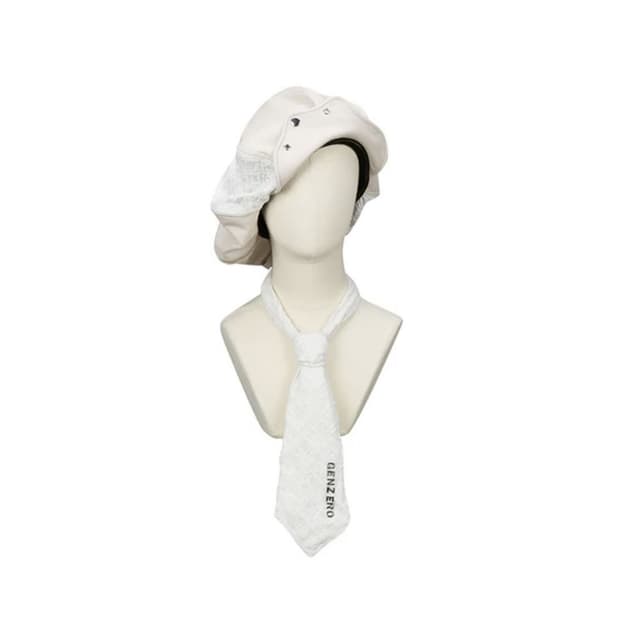 Genzero Spliced zipper tie cloud 베레모