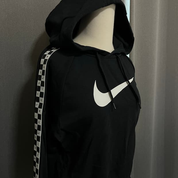 나이키 크롭후드티