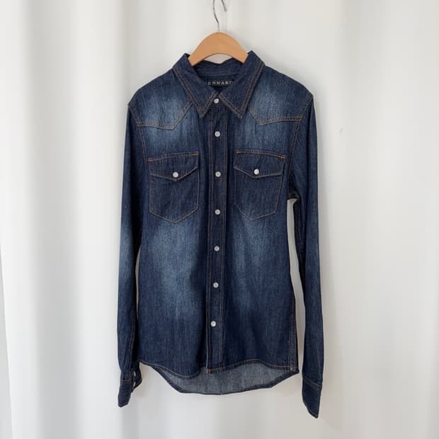GENNARO denim western shirt 