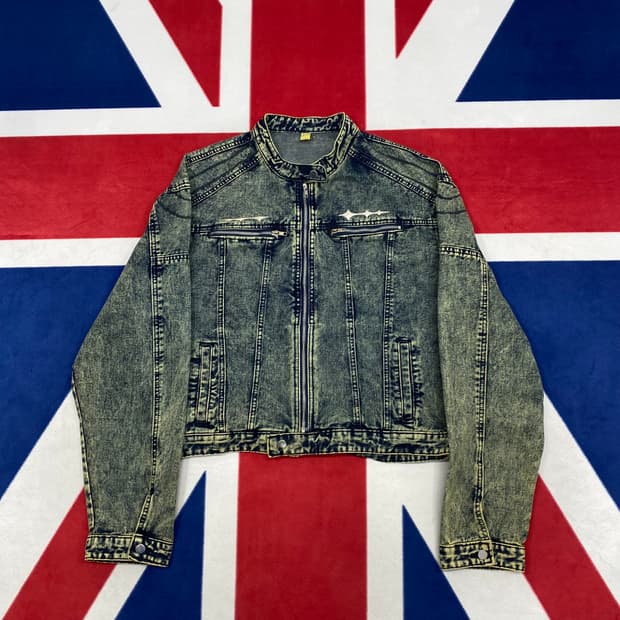 빈티지 워싱 데님자켓 3XL 실측 XL-2XL 