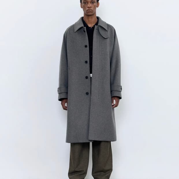 (L) 인사일런스 마펠 캐시미어 발마칸 코트 GREY BROWN