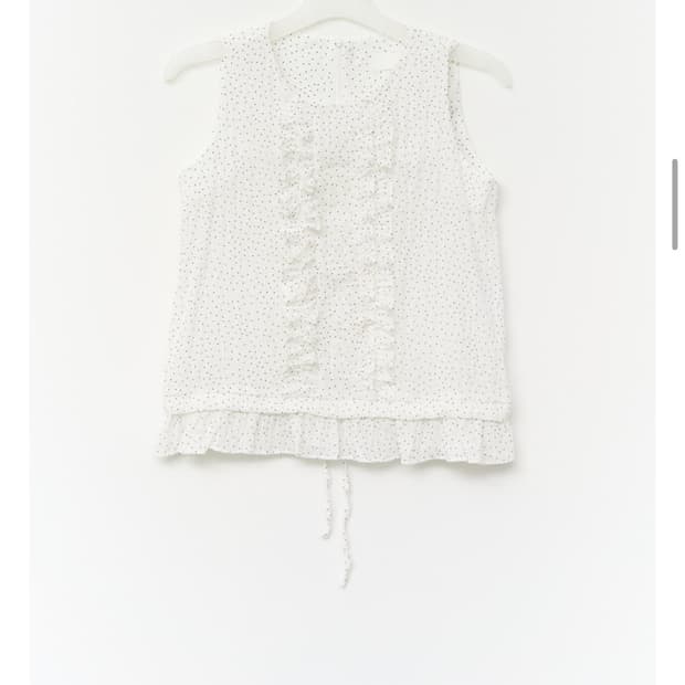 샵피에브레 도트 러플 베스트 조끼