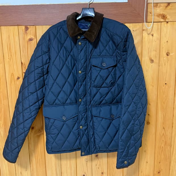 새상품 폴로 퀼팅 자켓 네이비 L 발수 퀼트 자켓