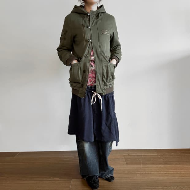 Studded Hooded Field Jacket