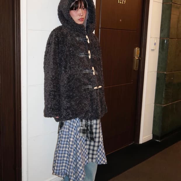 The museum visitor fur jacket