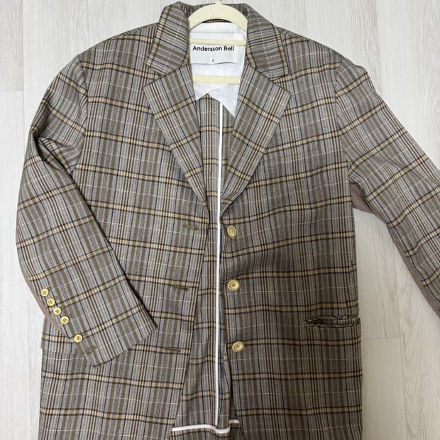 안더슨벨 체크 블레이져 