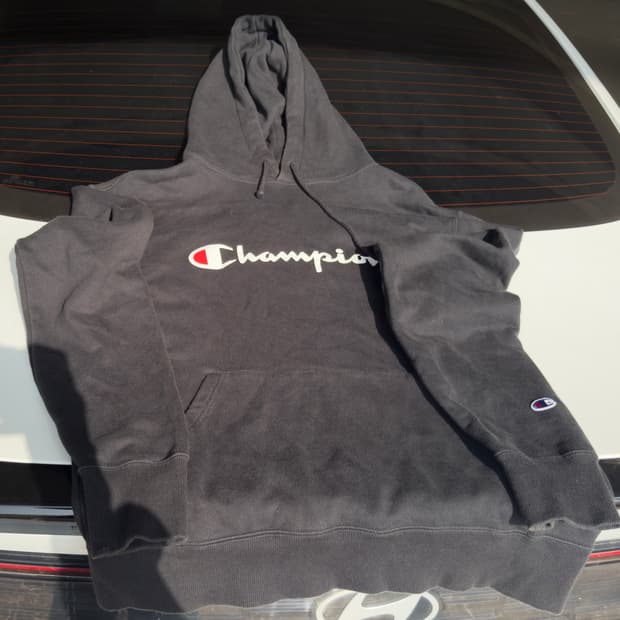 챔피온 스크립트 로고 후드