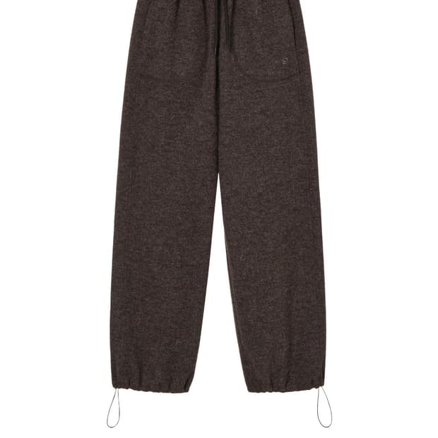 aeae 부클 플리스 팬츠 브라운 