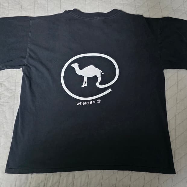 [XL] 90s 카멜 where it's @ 빈티지 티셔츠 ver 크롭