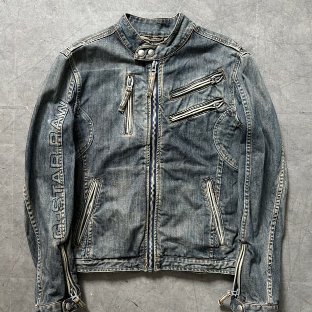 G-Star RAW 지스타 로우 데님 바이커 자켓