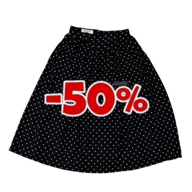 빈티지 도트 땡땡이 스커트
