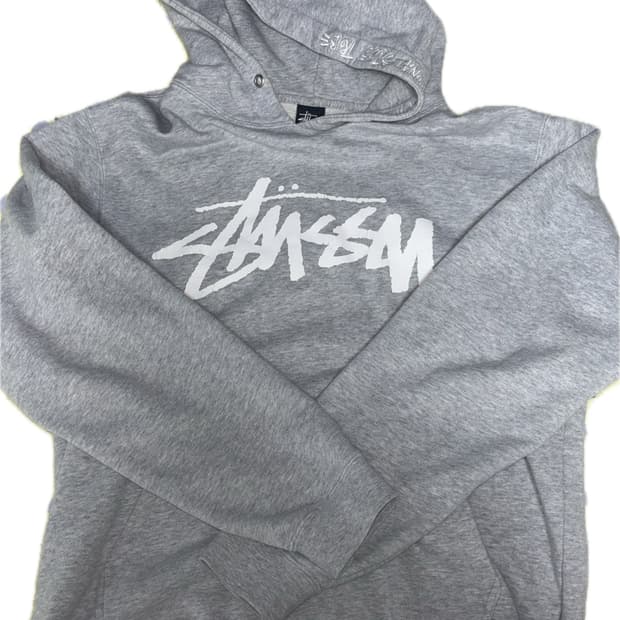스투시 재팬 후드티 그레이 L 