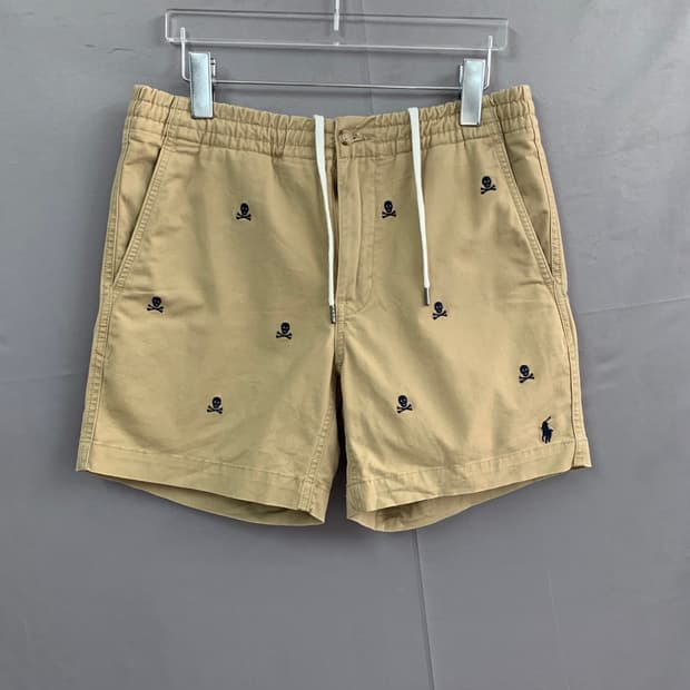 29인치 폴로랄프로렌 클래식핏 해골 패턴 자수 스판 밴딩 반바지