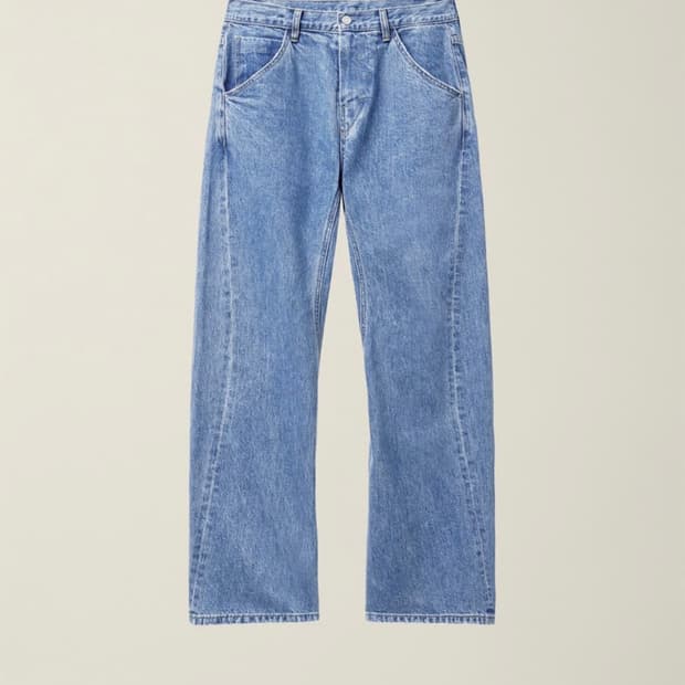 누마레 ee e02 belted engineered denim pants