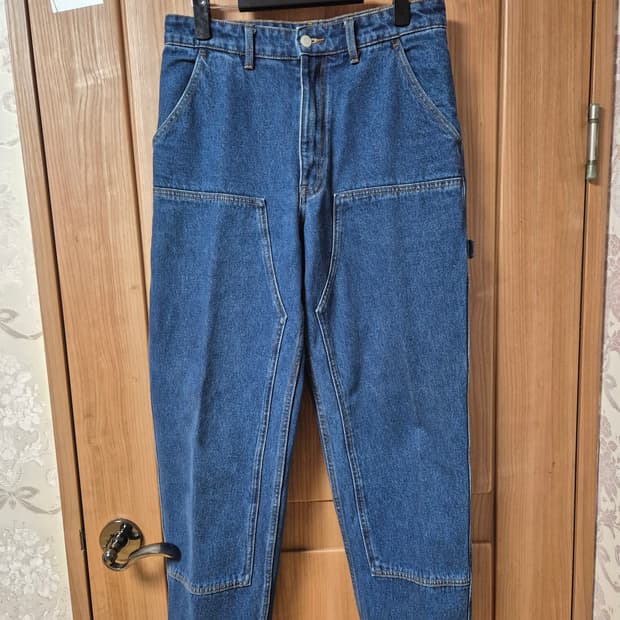 아웃스탠딩 카펜터 더블니 데님 중청 S