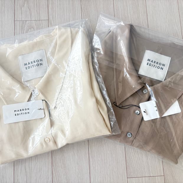 마론에디션 로우넥 블라우스 - 크림