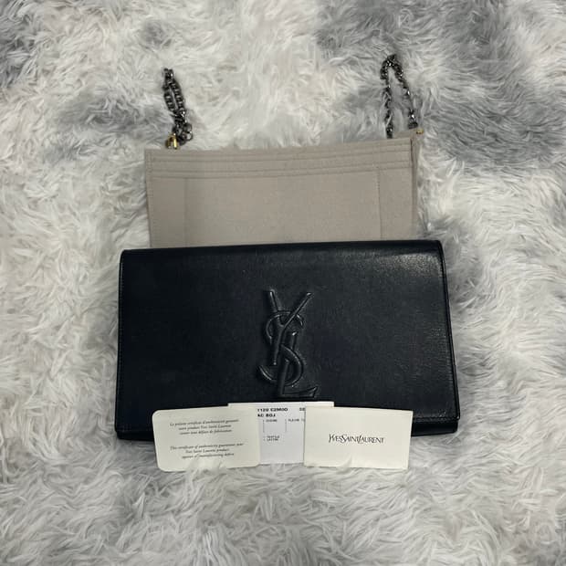 입생로랑 벨드쥬르 클러치 + 체인 이너백 [os]