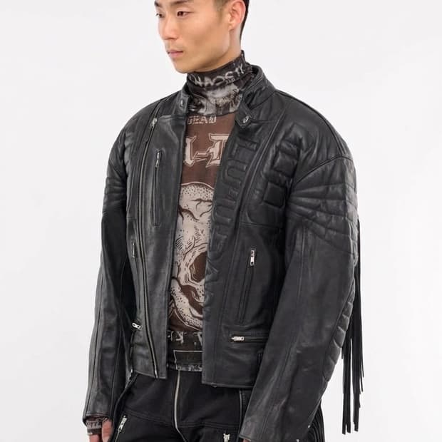 루단 2026 타투 프린팅 마스크 매쉬 롱슬리브