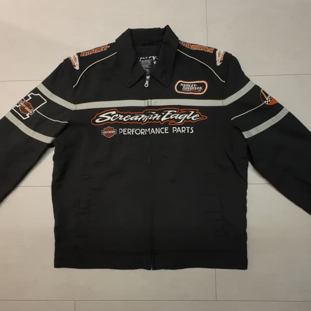할리데이비슨 스크리밍이글 레이싱 자켓 블랙