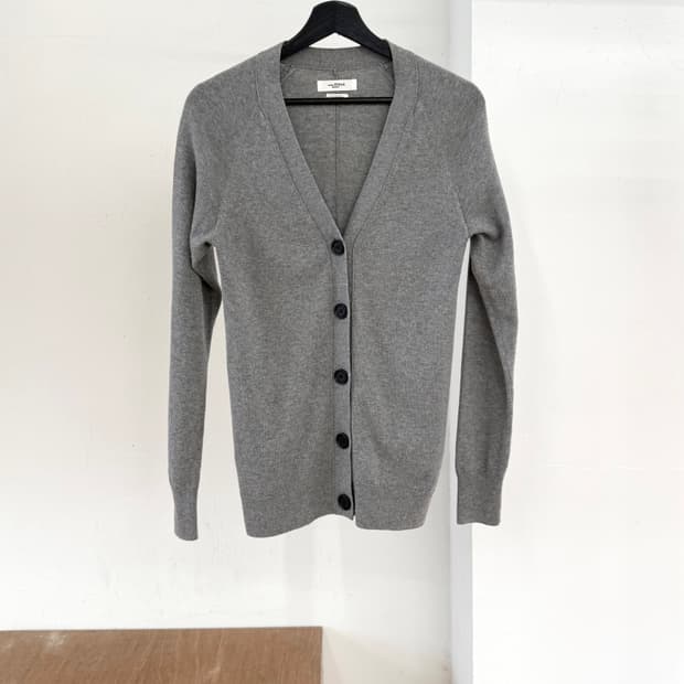 이자벨 마랑 에뚜왈 그레이 브이넥 니트 가디건