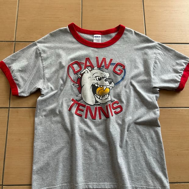 00‘s Bulldog Tennis ringer Tee