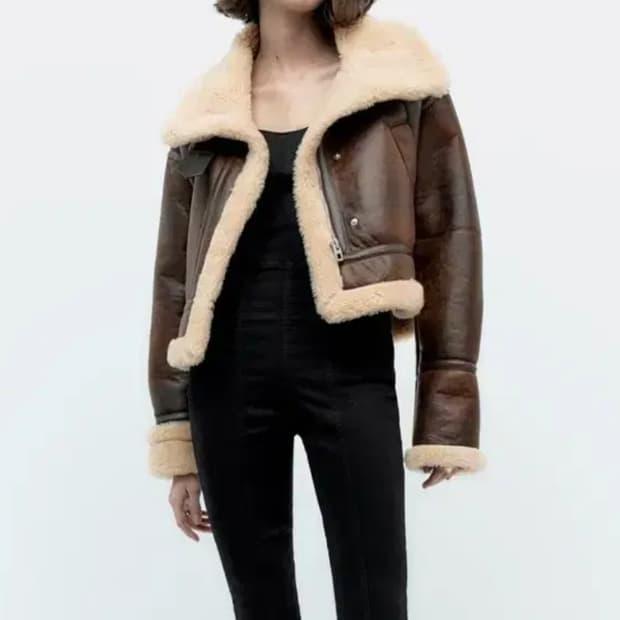 자라 에코퍼 무스탕 L _ 여성