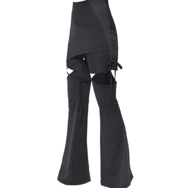 오호스 디테쳐블 스트랩 스커트 팬츠