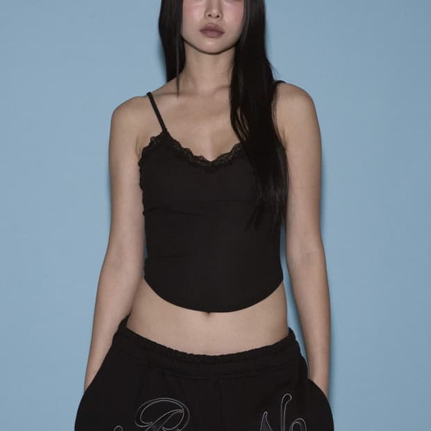 플리즈노팔로우 플로라 나시 블랙