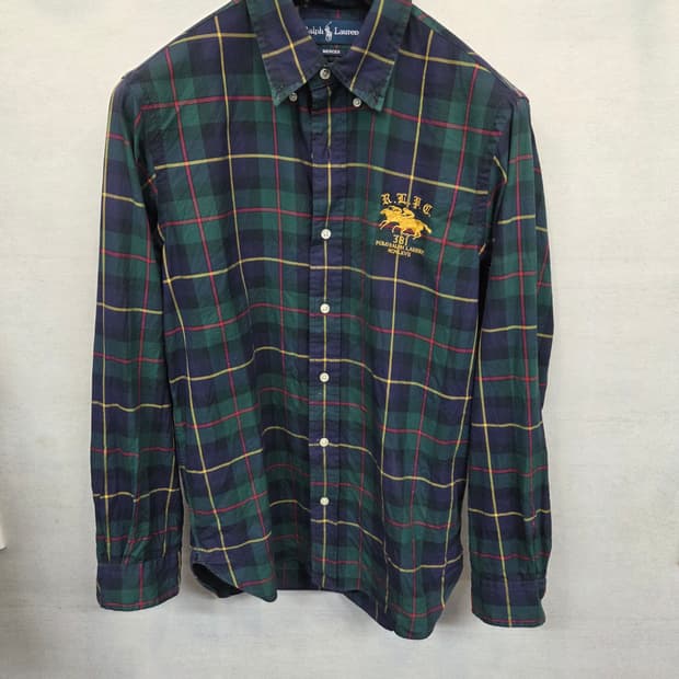 폴로랄프로렌 머서 체크 자수로고 셔츠긴팔 m