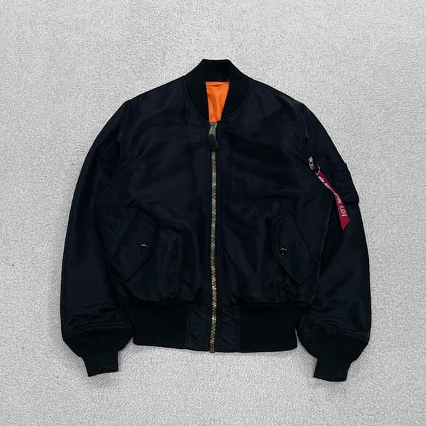 알파인더스트리 ma1 플라이트 항공 점퍼 블랙